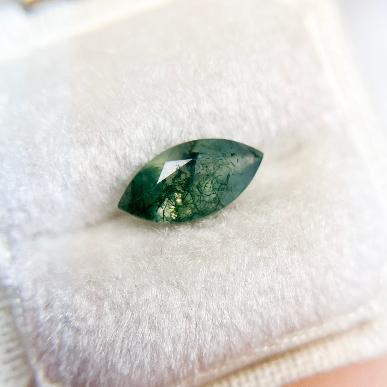 Marquise Cut Moss Agate