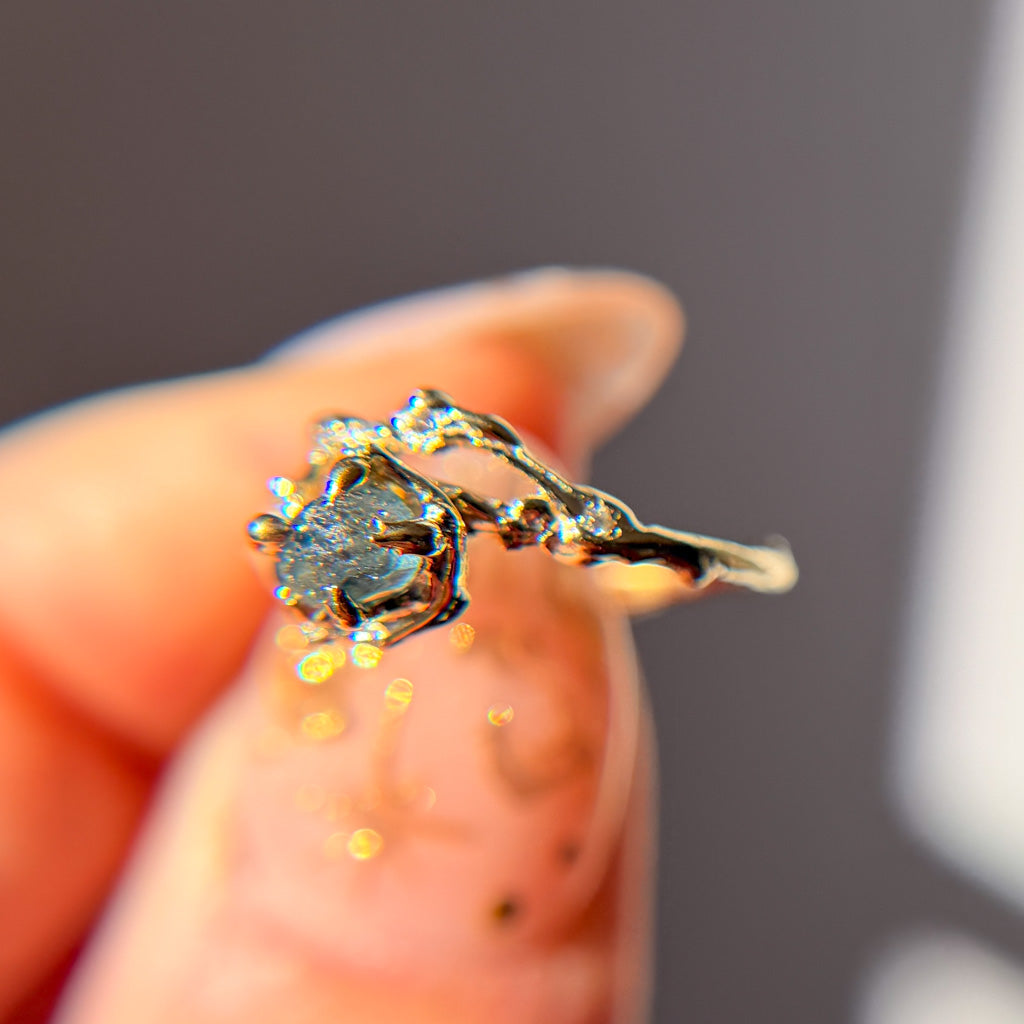 Demi Naples Montana Sapphire Half Halo Ring