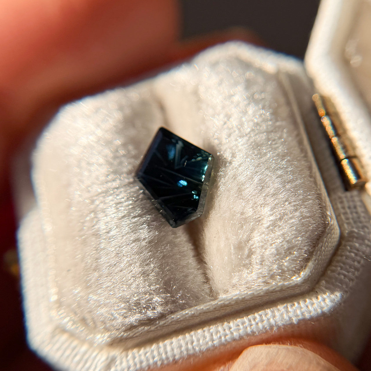 Parti Color Teal Blue Australian Sapphire Freeform Dreamscape™ Cut by John Dyer