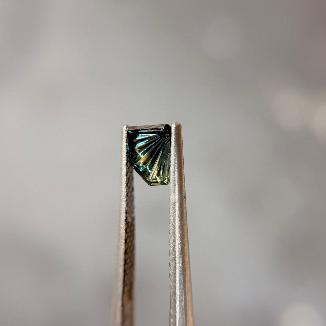 Parti Color Celestial Blue Green Australian Sapphire Dreamscape™ Cut by John Dyer