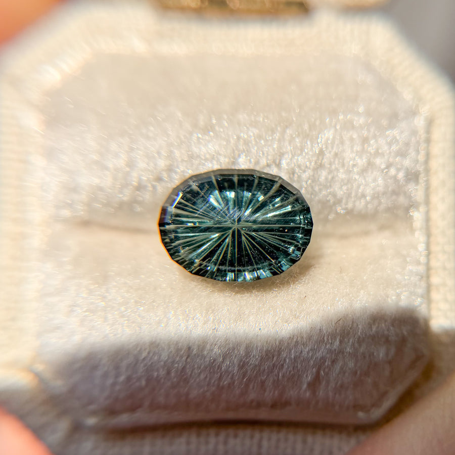 Oval Tranquil Blue Australian Sapphire Starbrite™ Cut by John Dyer