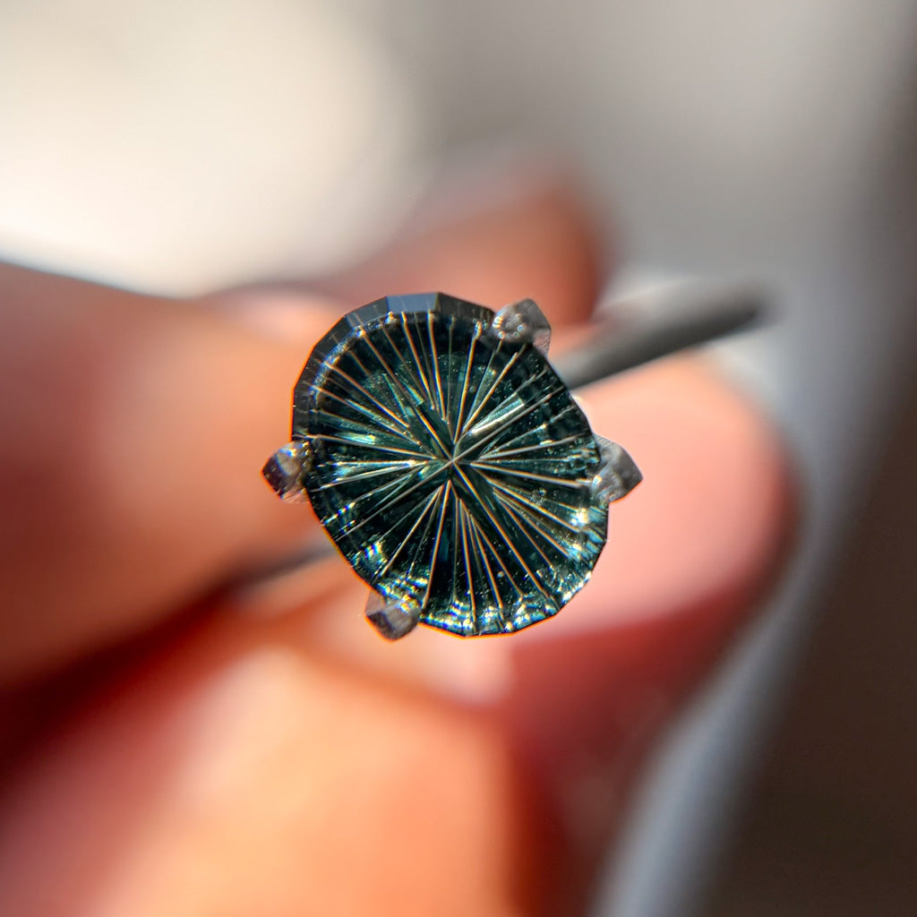 Oval Tranquil Blue Australian Sapphire Starbrite™ Cut by John Dyer