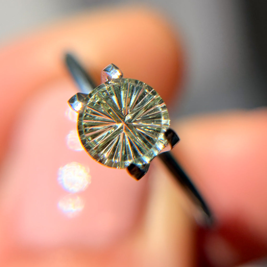 Parti Color Spring Green Montana Sapphire Starbrite™ Cut by John Dyer