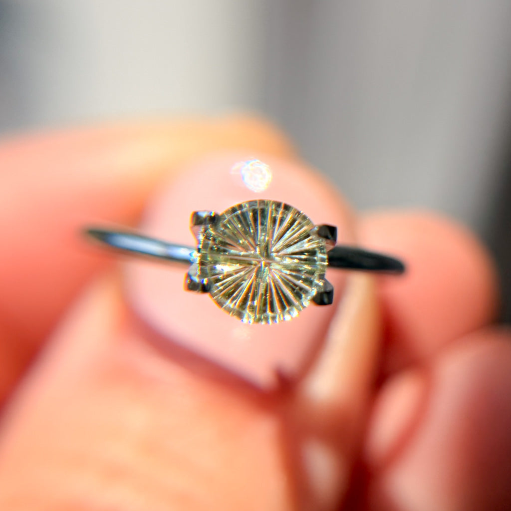 Parti Color Spring Green Montana Sapphire Starbrite™ Cut by John Dyer