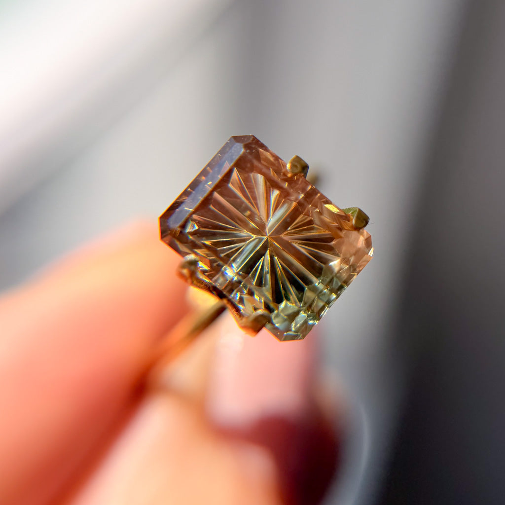 Vintage Orange Sunstone Starbrite™ Cut by John Dyer