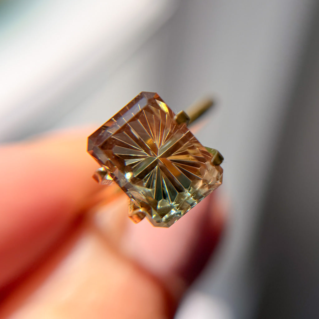 Vintage Orange Sunstone Starbrite™ Cut by John Dyer