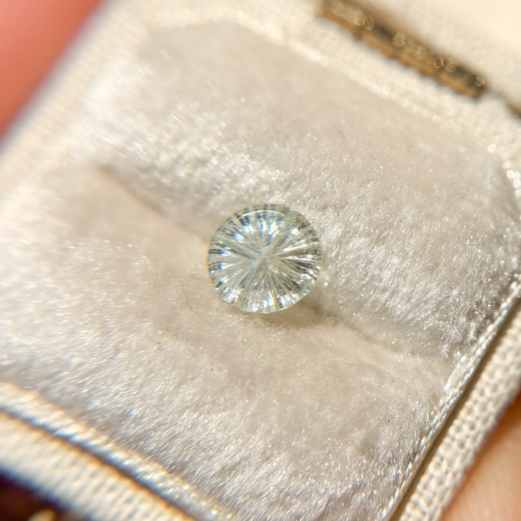 Almost White Montana Sapphire Starbrite™ Cut by John Dyer