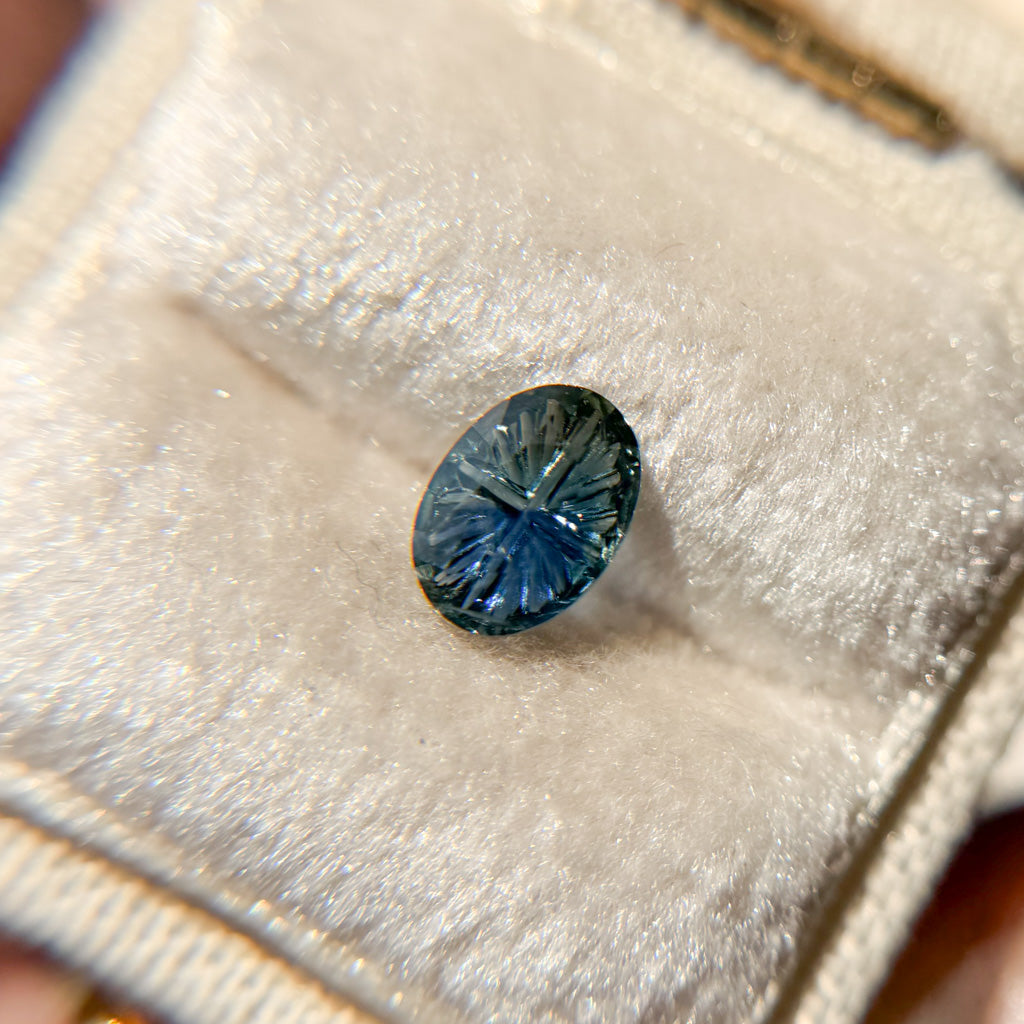 Parti Color Turkish Blue Fantasy Cut Sapphire