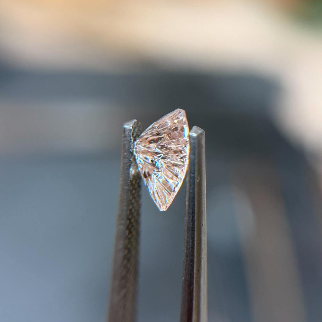 Soft Pink Sail Shape Sapphire Dreamscape™ Cut by John Dyer