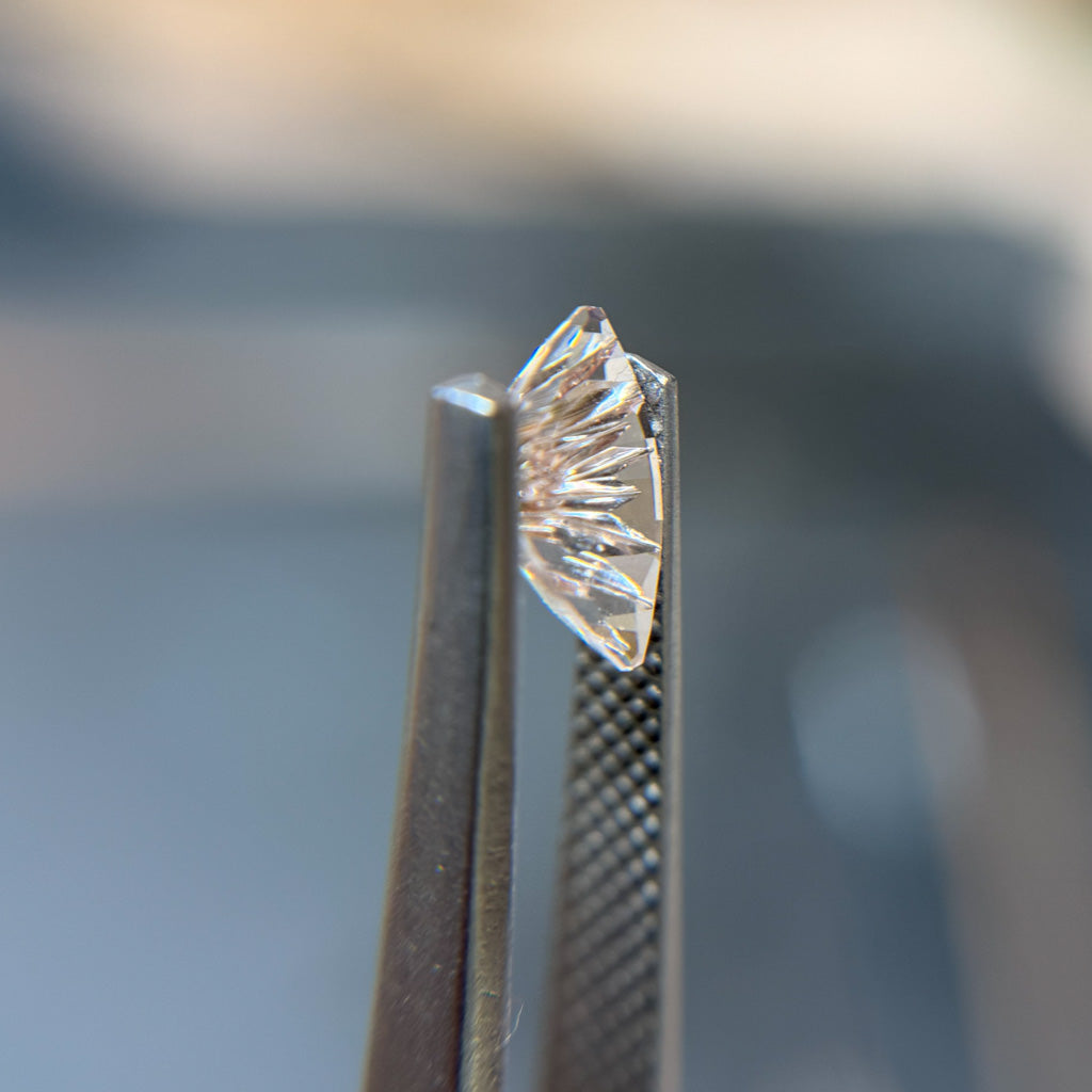 Soft Pink Sail Shape Sapphire Dreamscape™ Cut by John Dyer