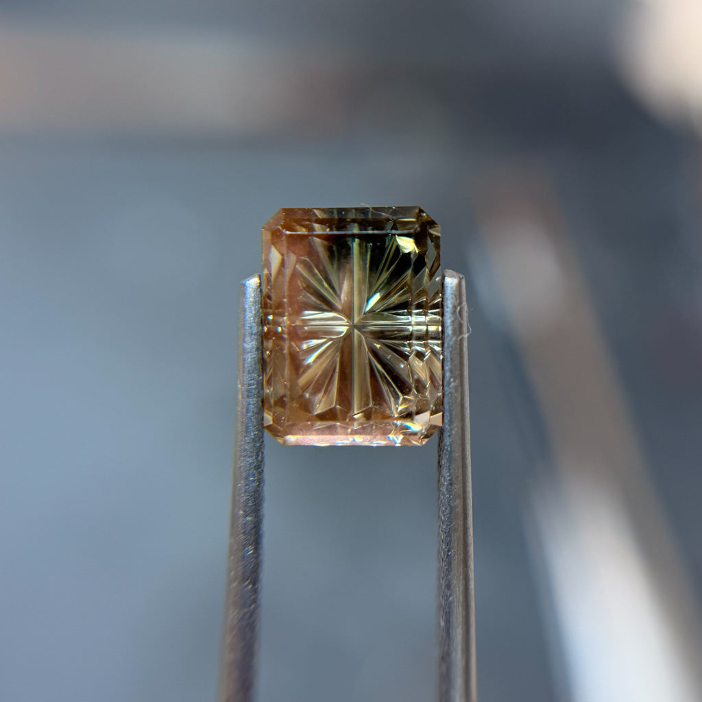 Vintage Orange Sunstone Starbrite™ Cut by John Dyer