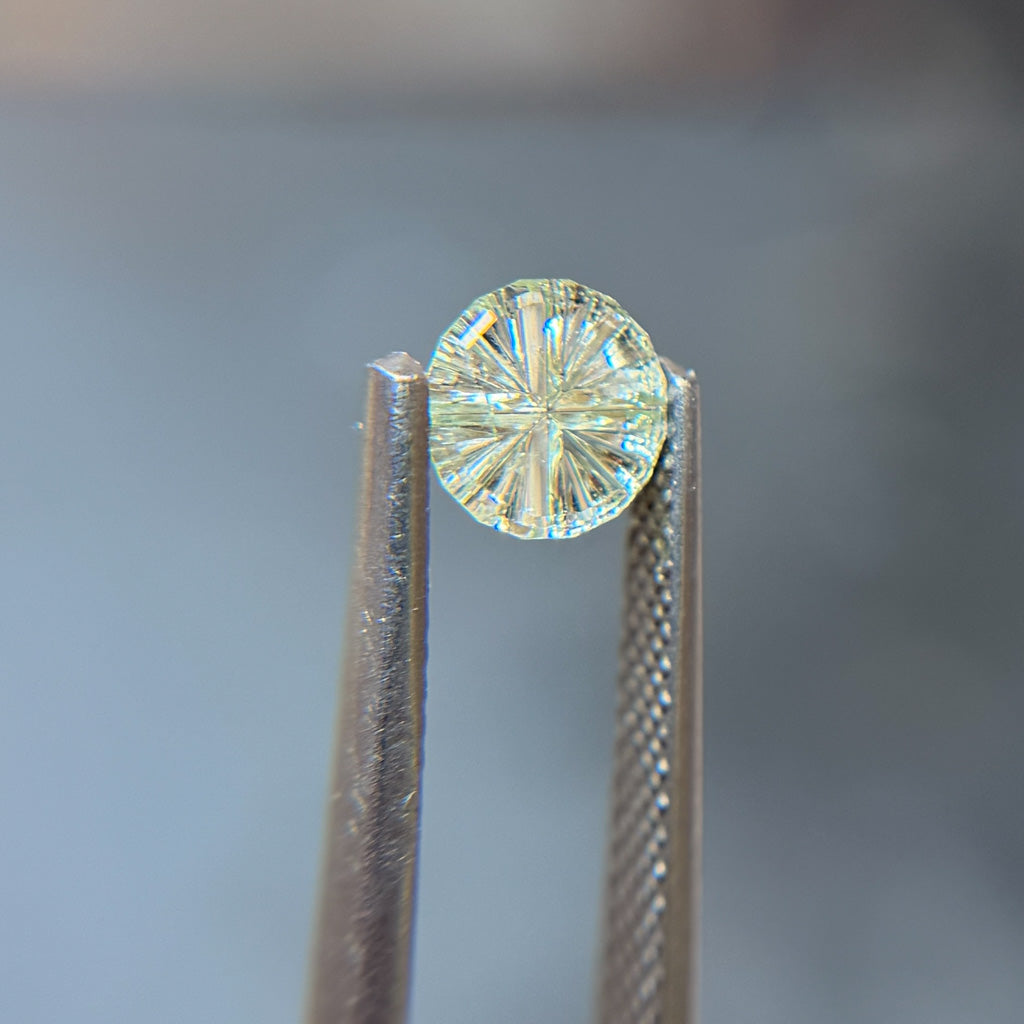 Almost White Montana Sapphire Starbrite™ Cut by John Dyer