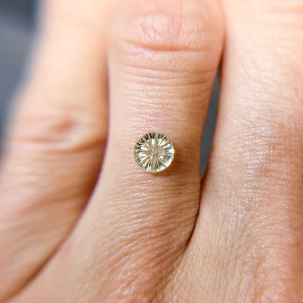 Almost White Montana Sapphire Starbrite™ Cut by John Dyer