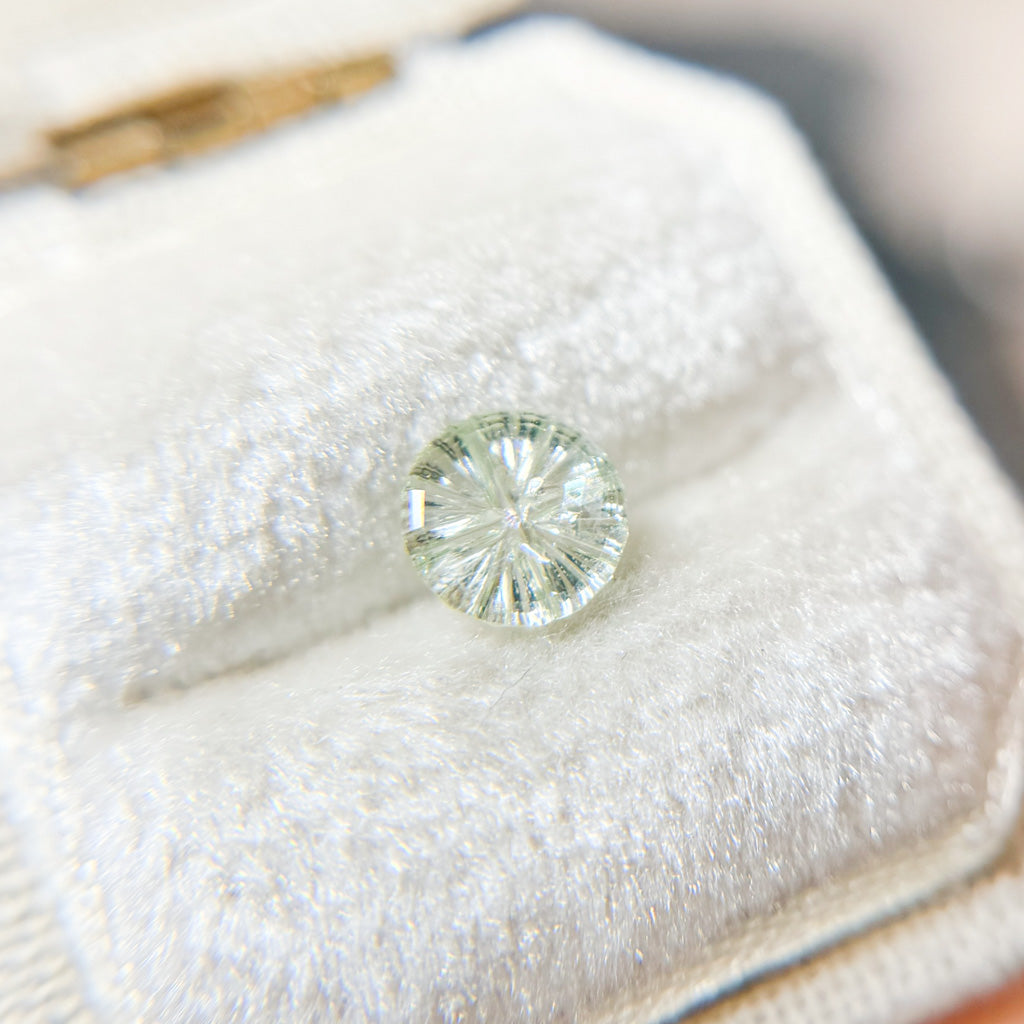 Almost White Montana Sapphire Starbrite™ Cut by John Dyer
