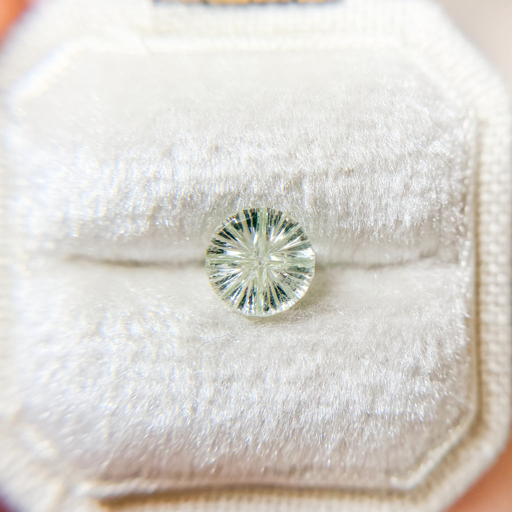 Almost White Montana Sapphire Starbrite™ Cut by John Dyer