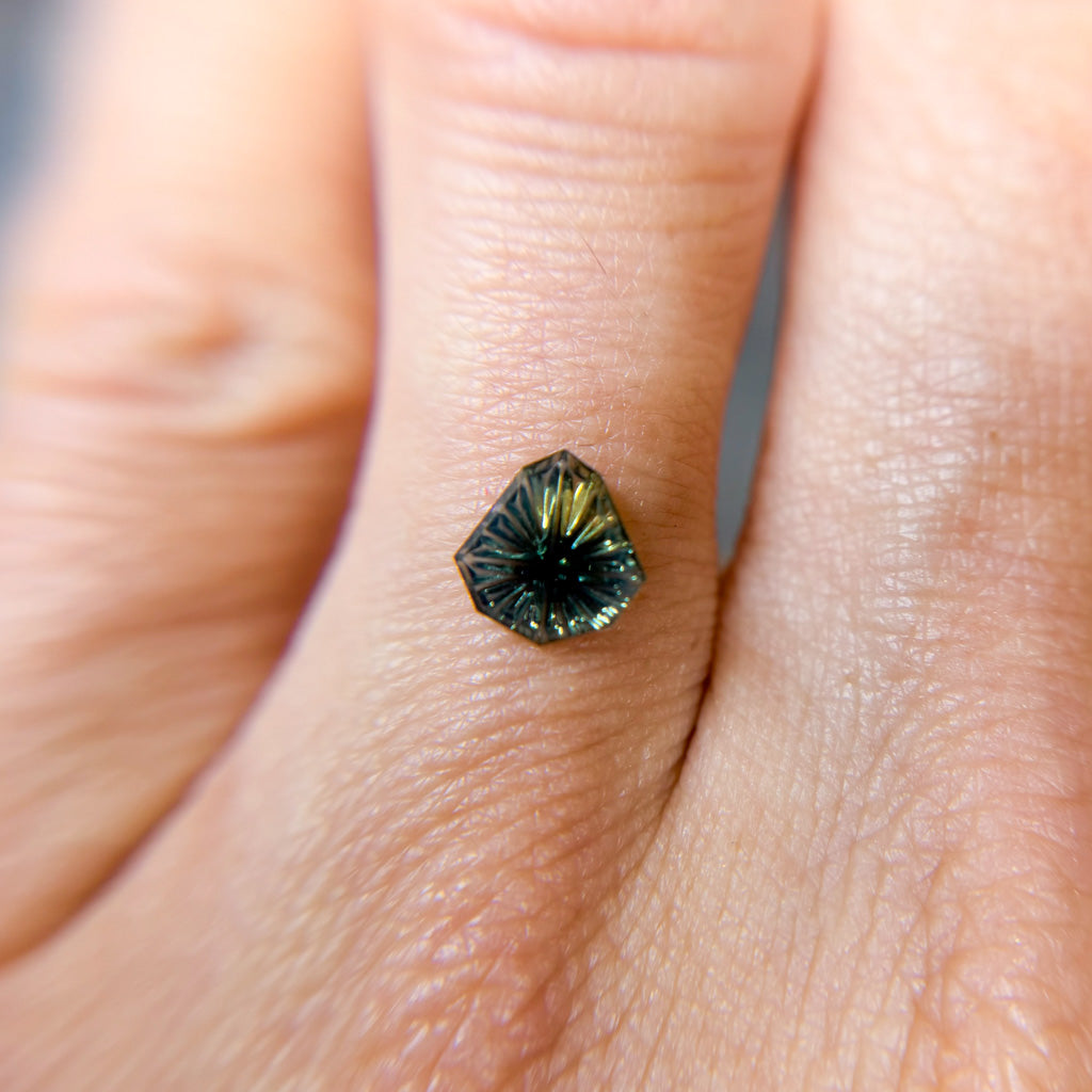 Bicolor Mystic Teal Yellow Australian Sapphire by Kosnar Gems