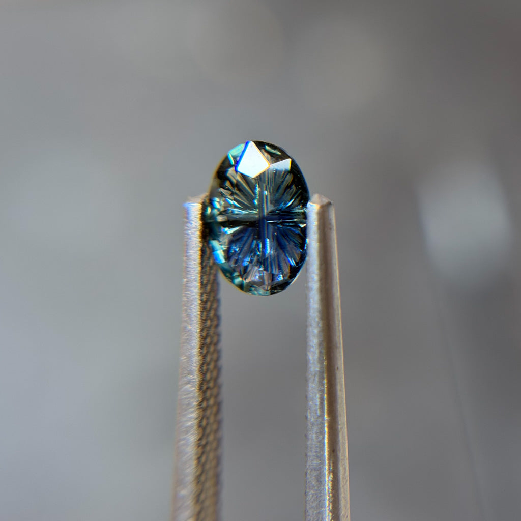 Parti Color Turkish Blue Fantasy Cut Sapphire