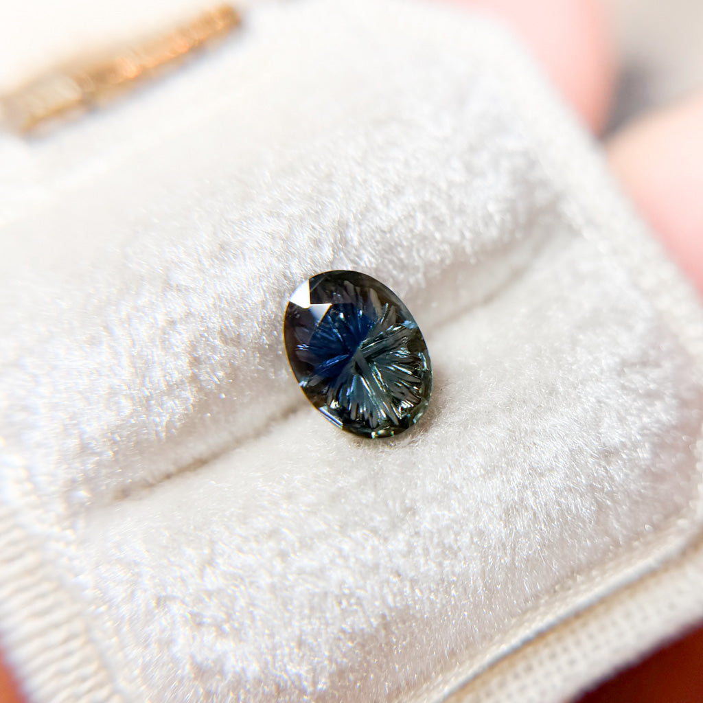 Parti Color Turkish Blue Fantasy Cut Sapphire
