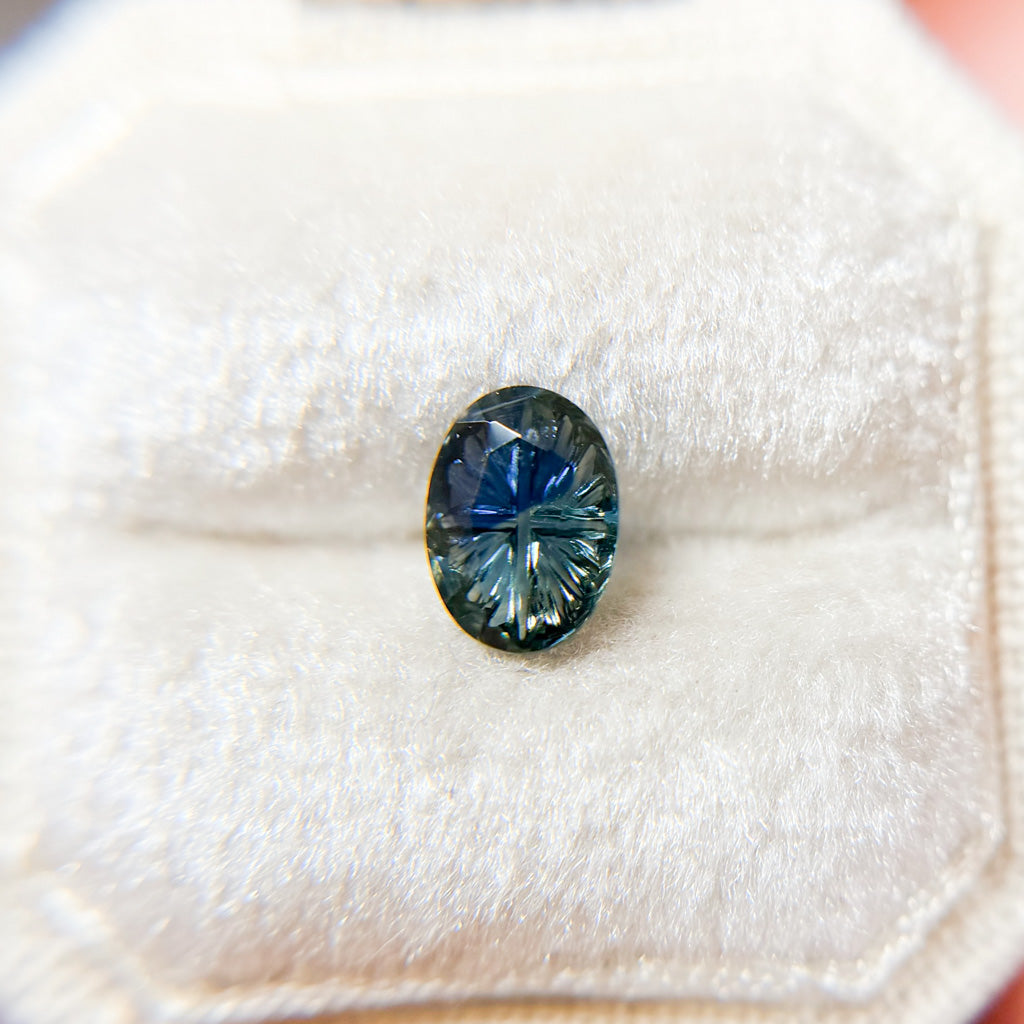 Parti Color Turkish Blue Fantasy Cut Sapphire