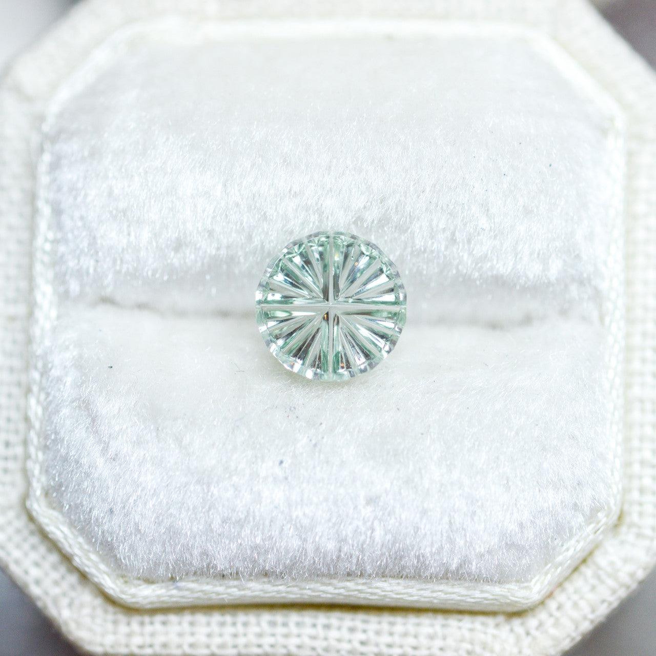 Light Green Round Montana Sapphire StarBrite™ Cut by John Dyer
