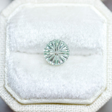 Light Green Round Montana Sapphire StarBrite™ Cut by John Dyer
