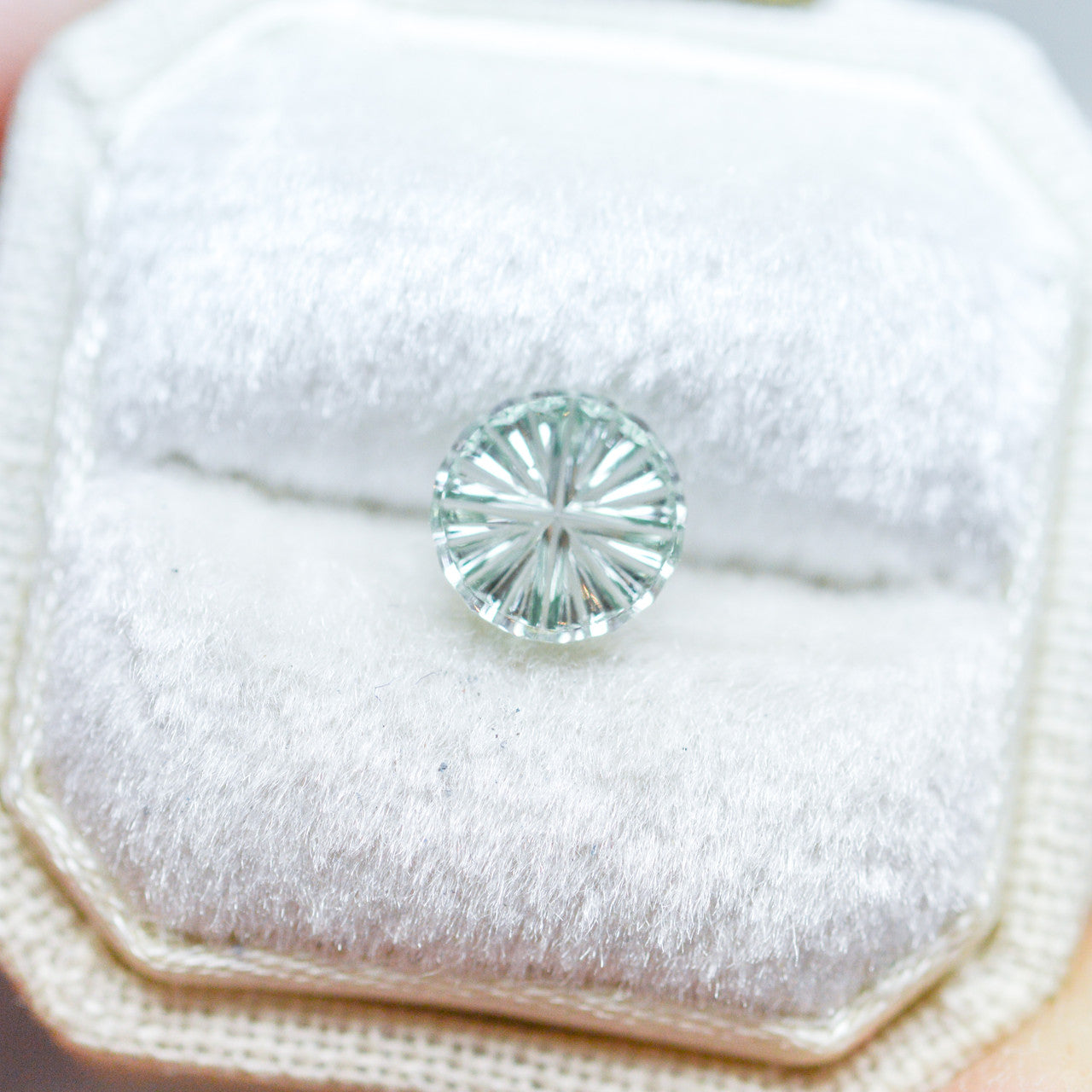 Light Green Round Montana Sapphire StarBrite™ Cut by John Dyer