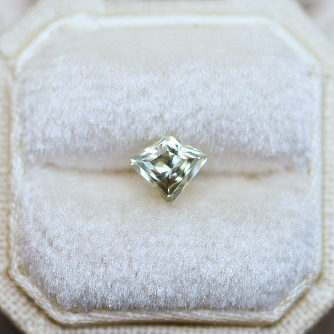 Light Green Radiant Cut Montana Sapphire by John Dyer