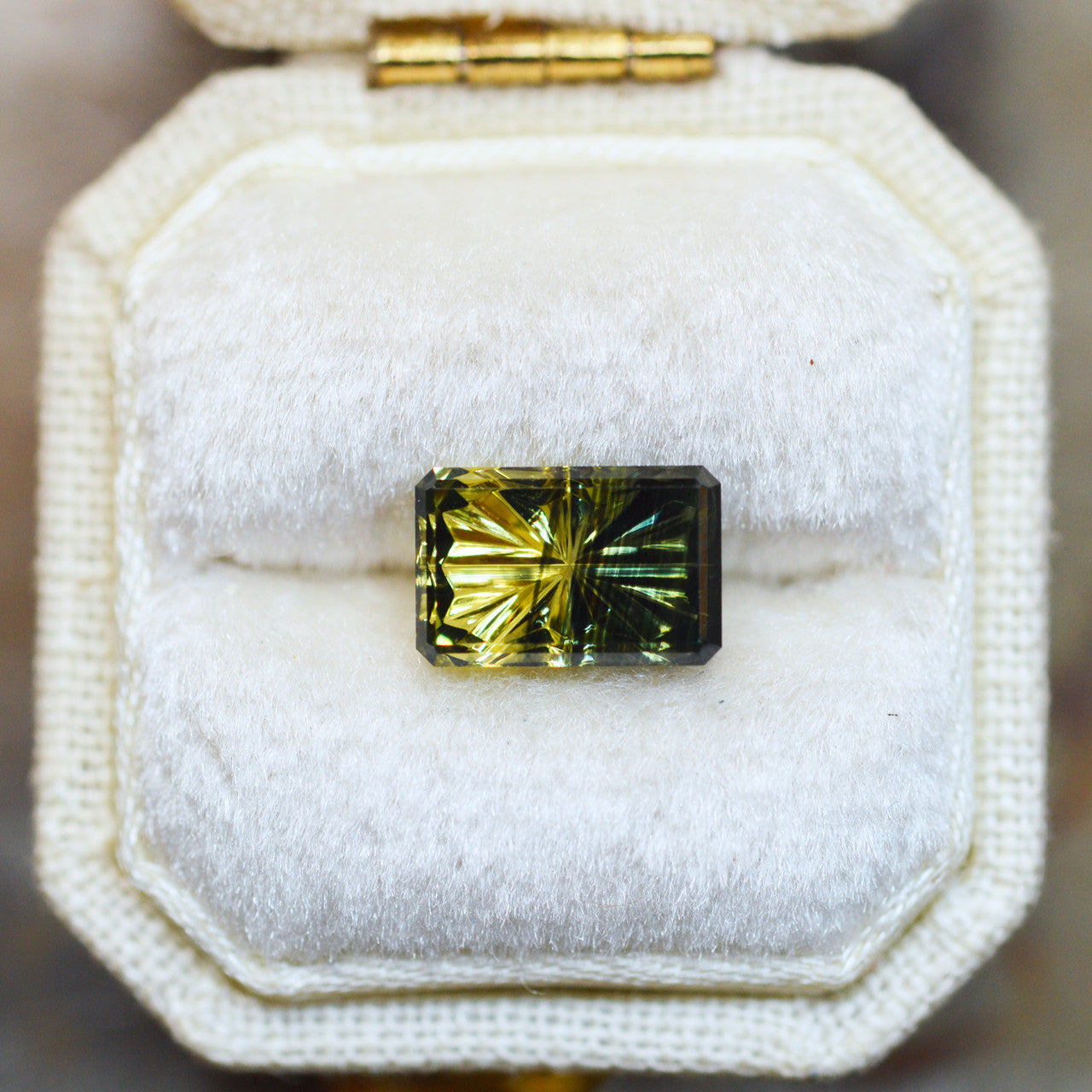 Parti Color Green Teal Australian Sapphire StarBrite™ Cut by John Dyer