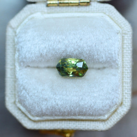 Green Elongated Hexagon Australian Sapphire Regal Radiant™ Cut by John Dyer