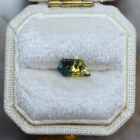 Parti Color Teal Lime Australian Sapphire Dreamscape™ Cut by John Dyer