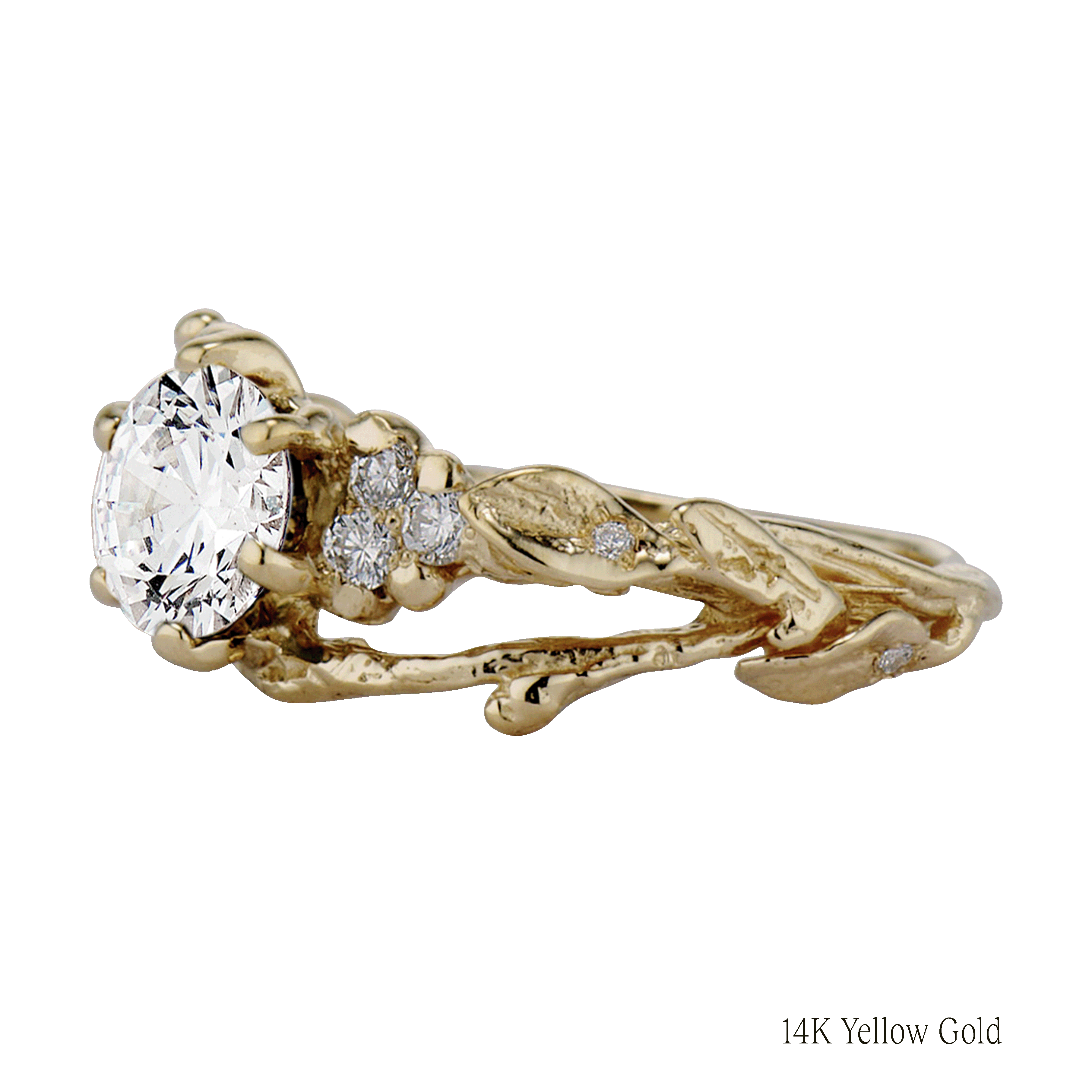 Feyre Diamond Leaf Ring