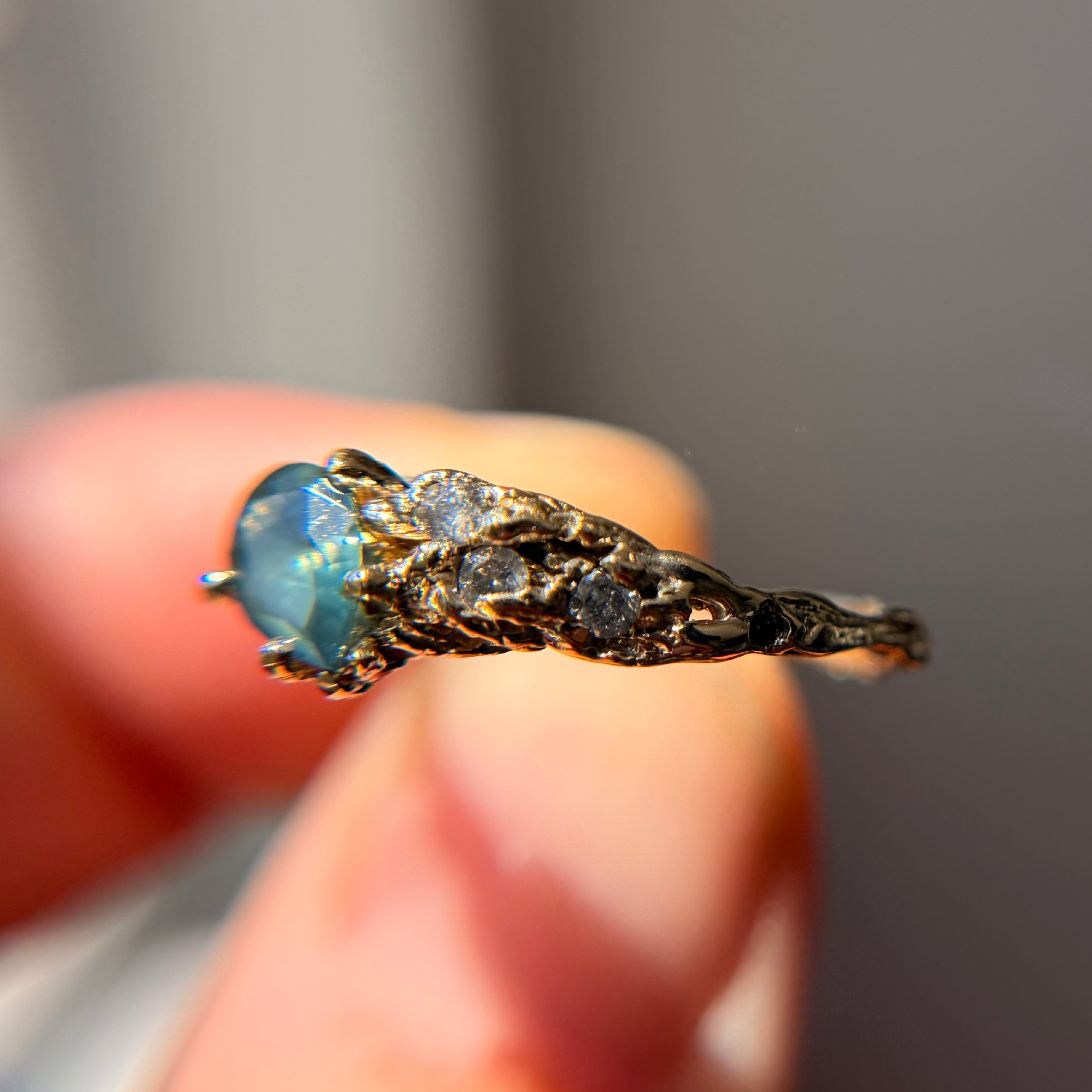 Limited Edition Juniper Teal Sapphire Cluster