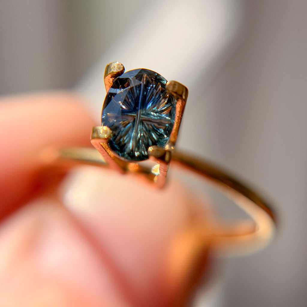 Parti Color Turkish Blue Fantasy Cut Sapphire