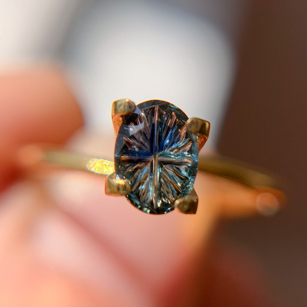 Parti Color Turkish Blue Fantasy Cut Sapphire
