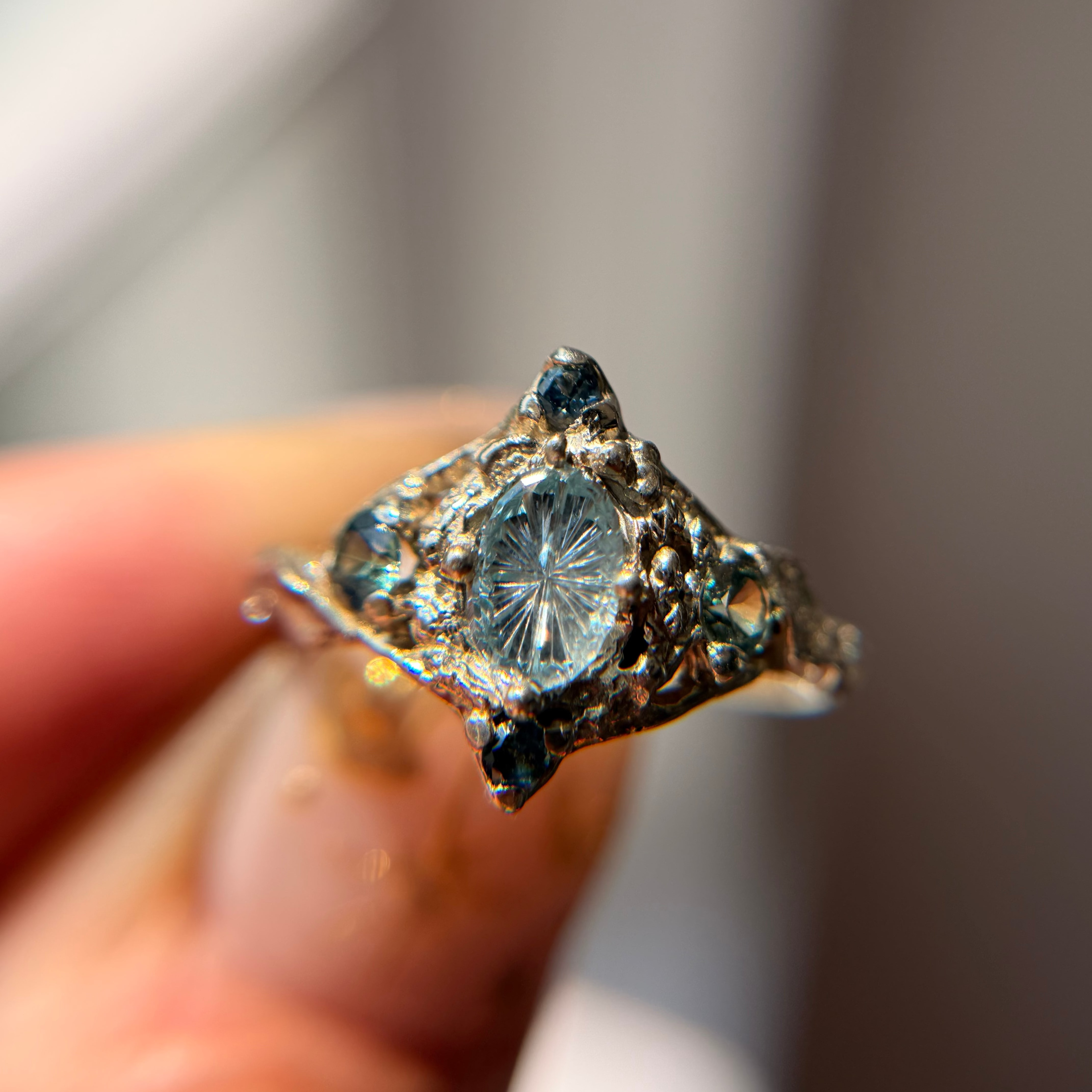 OOAK - Celestine Starbrite Ring