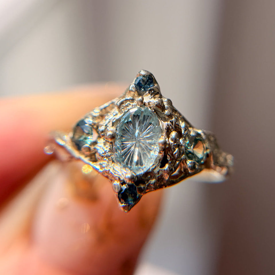 OOAK - Celestine Starbrite Ring