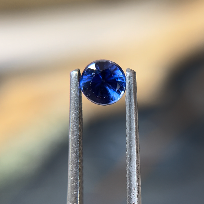Lab Grown Violet Blue Sapphire