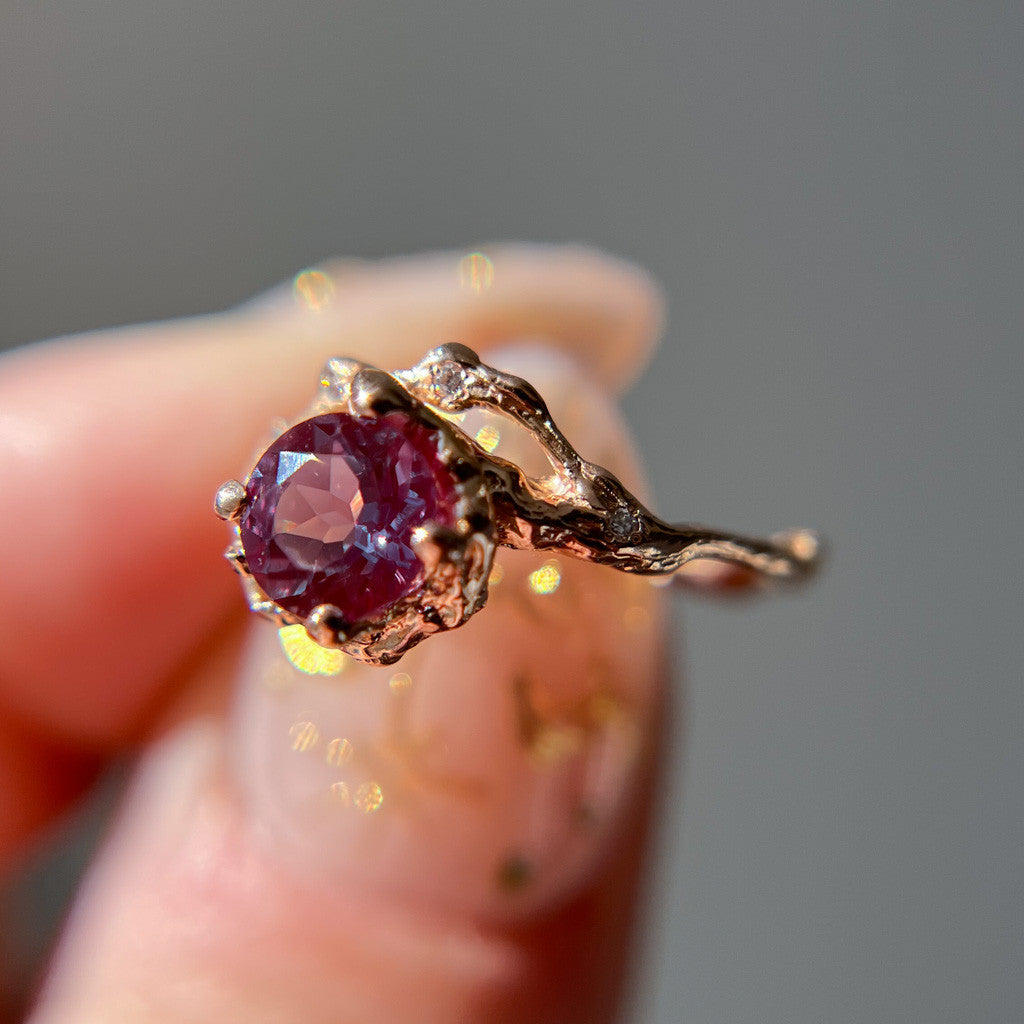 Naples Alexandrite Half Halo