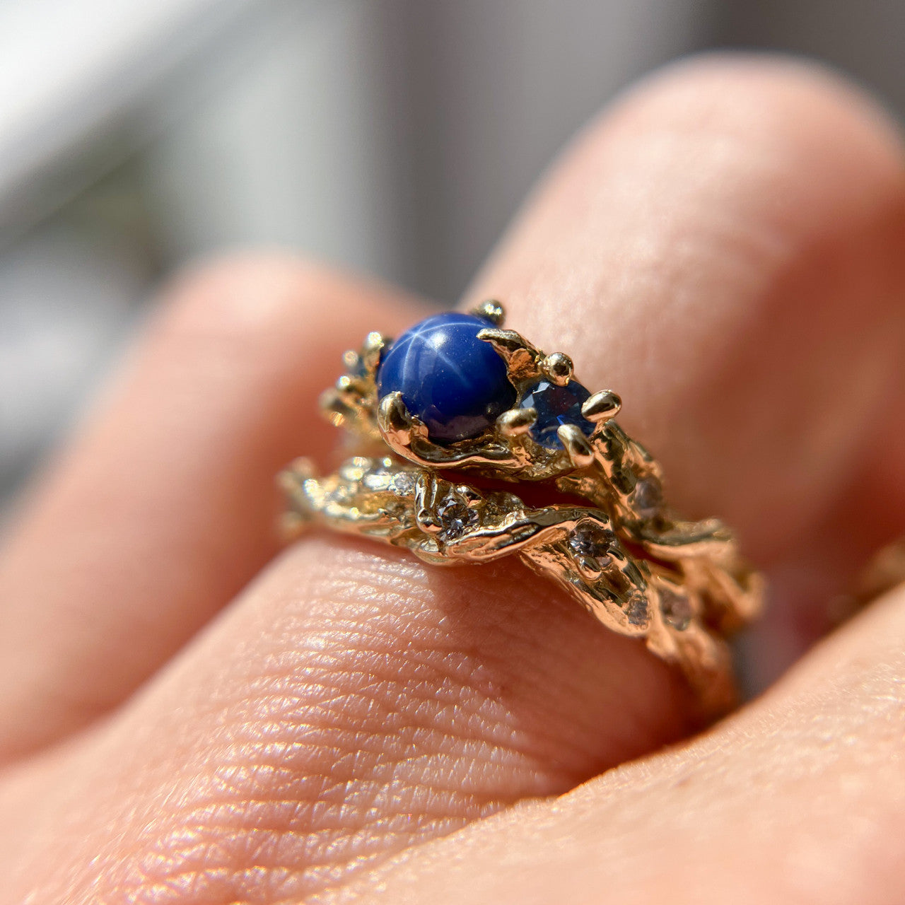 14K Yellow Gold Woodland Diamond Ring by Olivia Ewing Jewelry