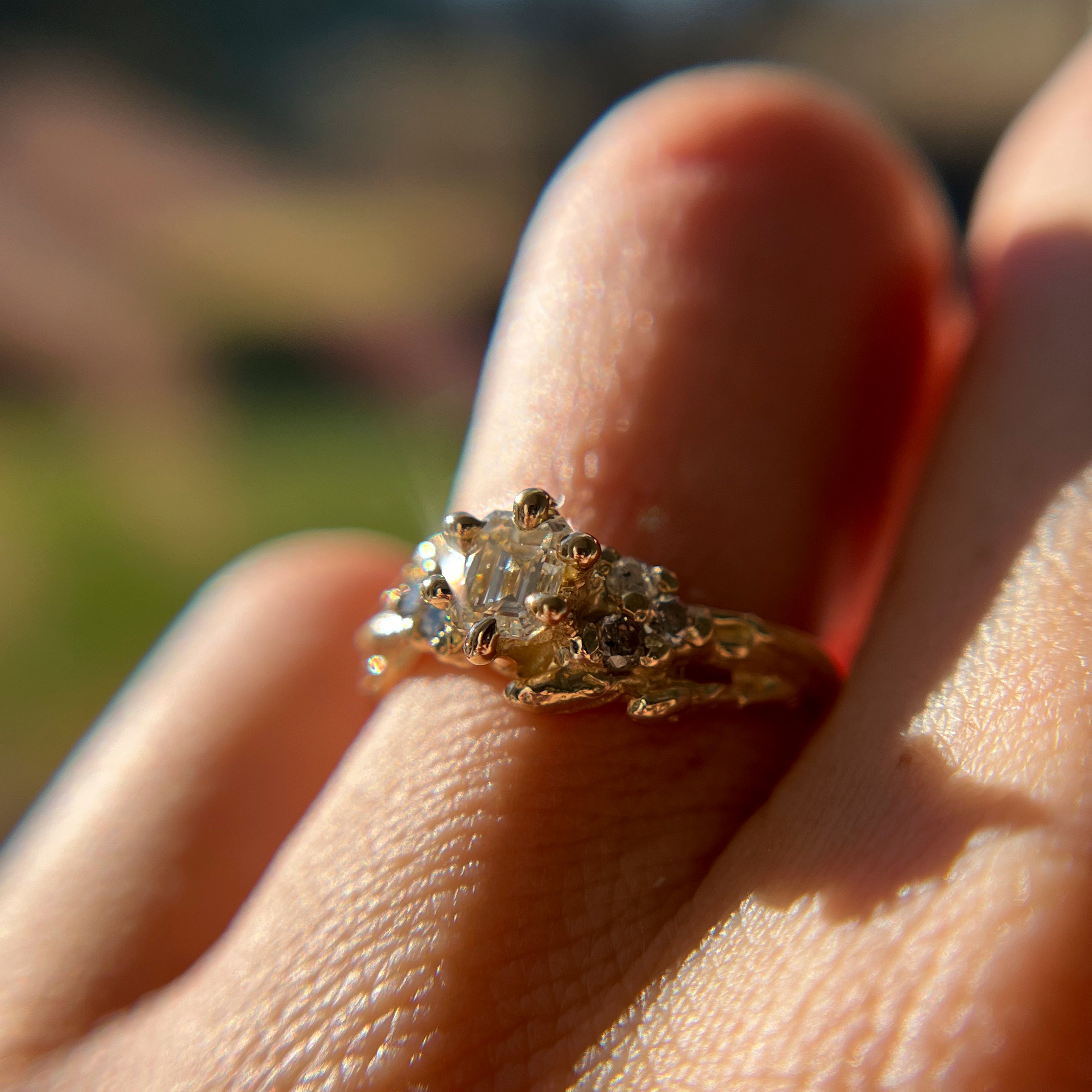 OOAK - Feyre Emerald Cut Diamond Ring