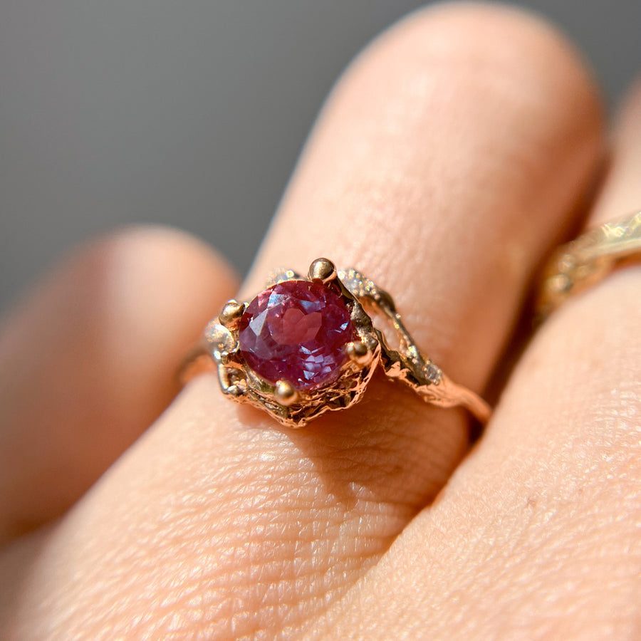 Naples Alexandrite Half Halo
