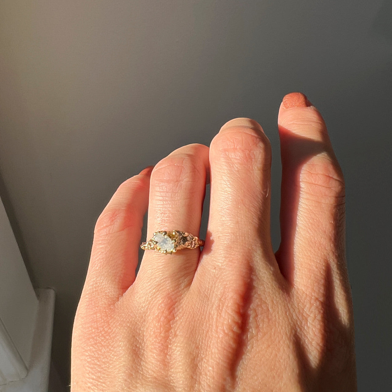 OOAK - Juniper Opalescent Diamond Ring