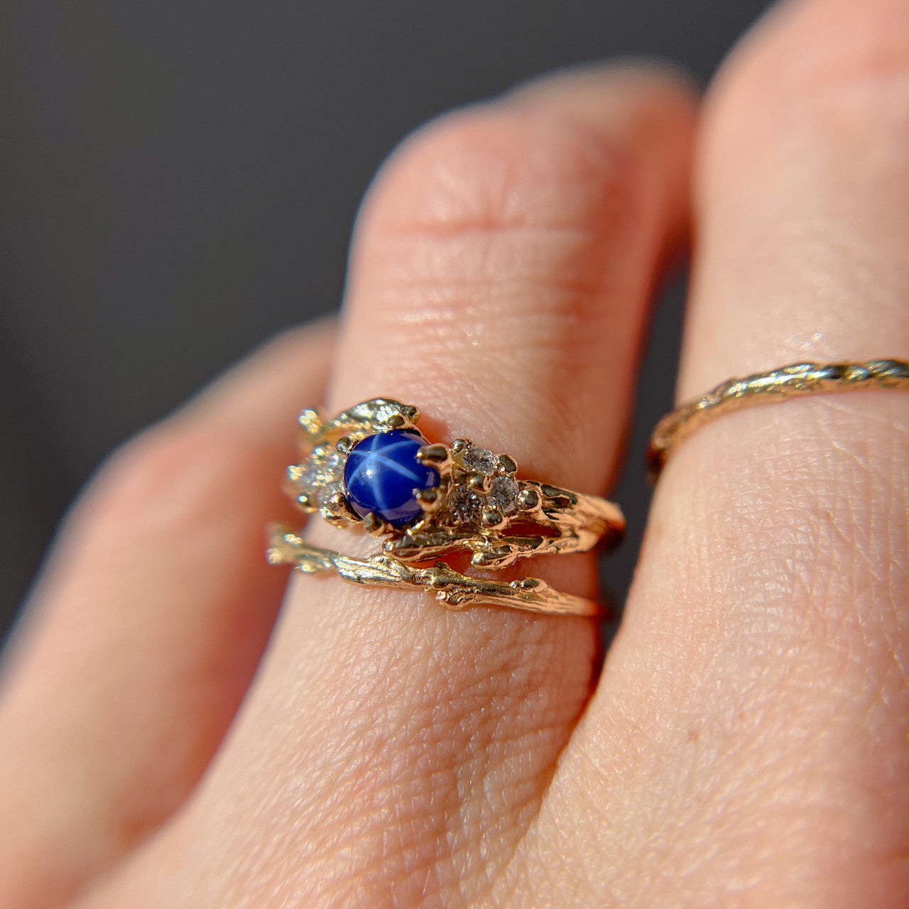 Feyre Star Sapphire Ring - Ready To Ship