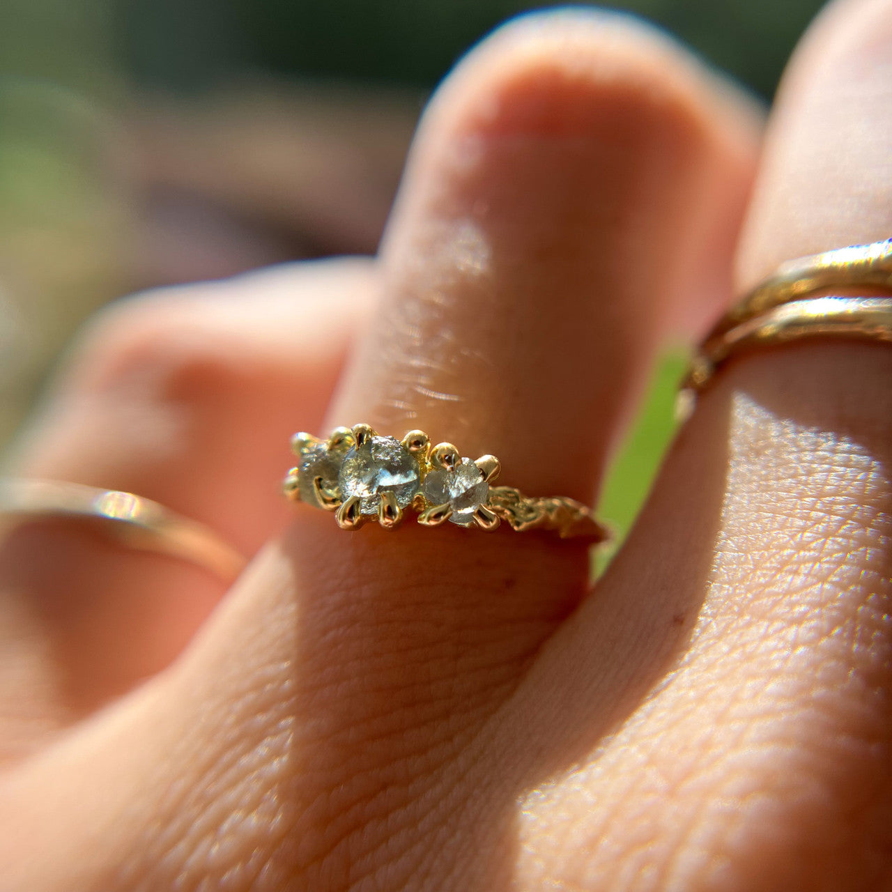 Naples Montana Sapphire Three Stone
