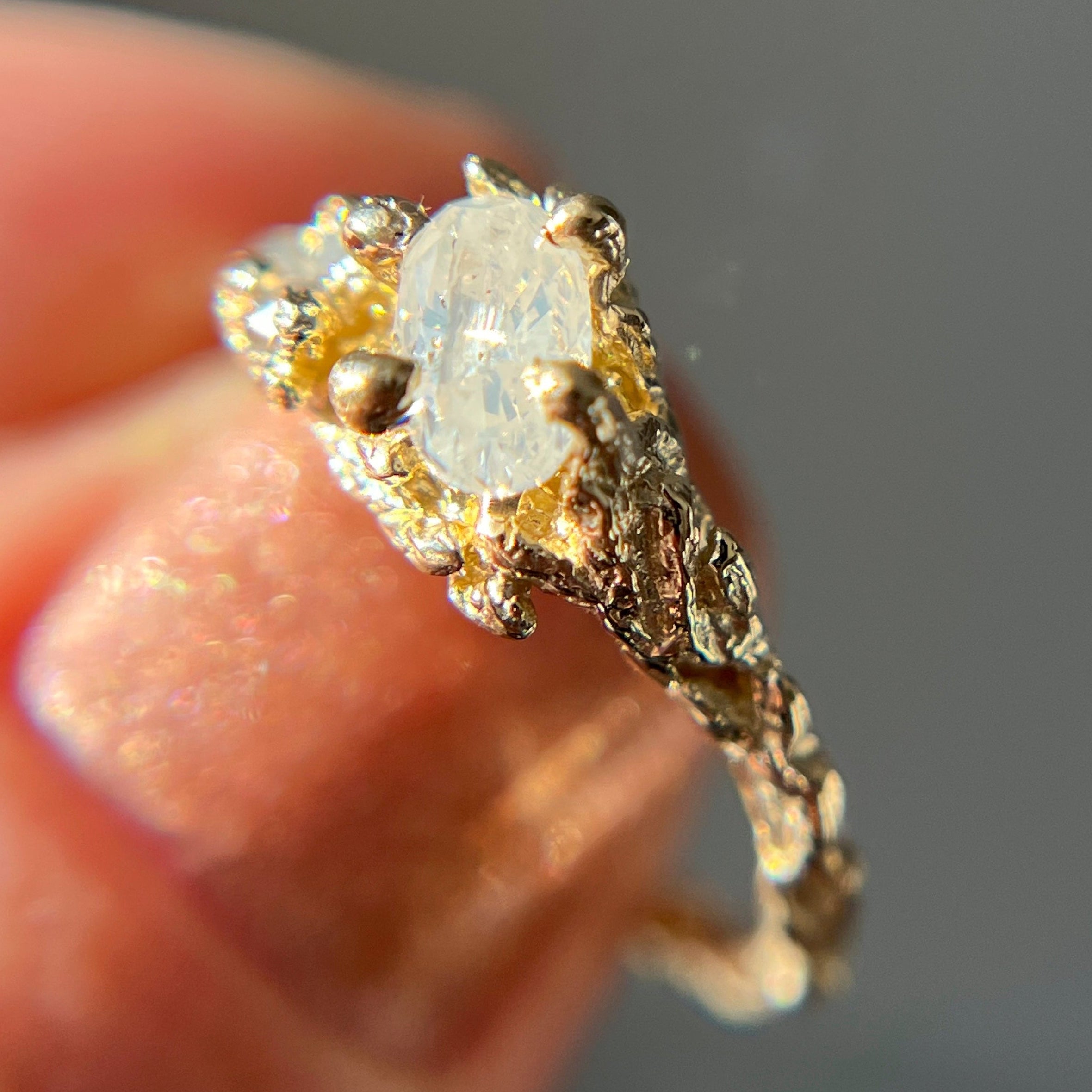 OOAK - Juniper Opalescent Diamond Ring