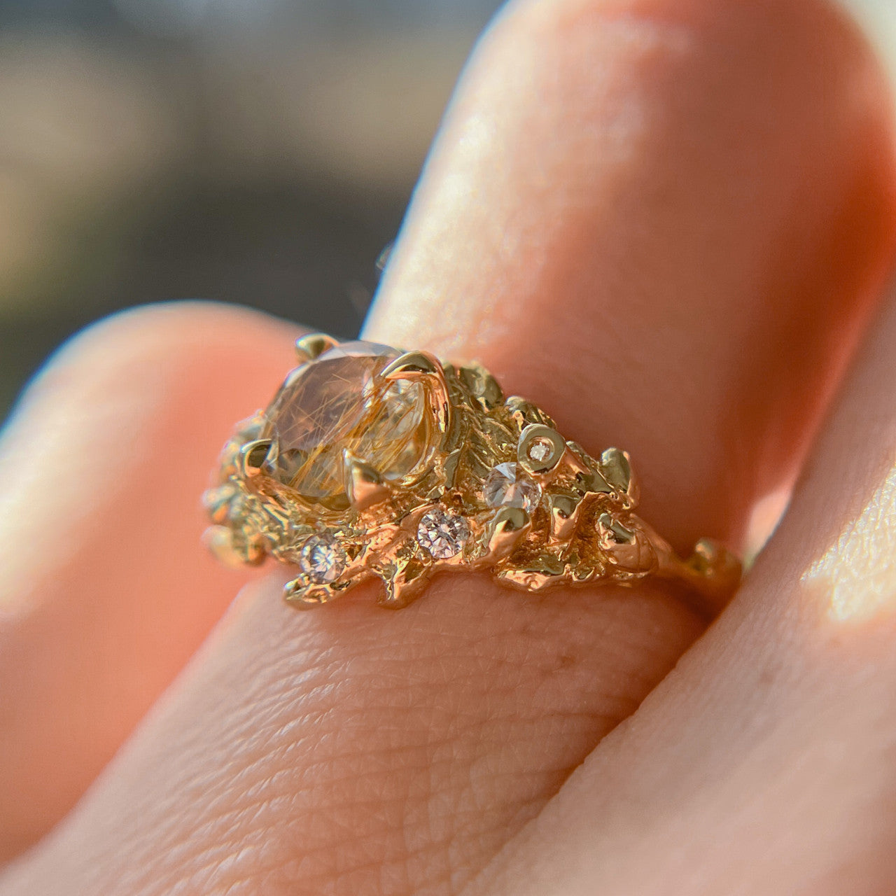 Isla Rutilated Quartz Ring - Ready To Ship