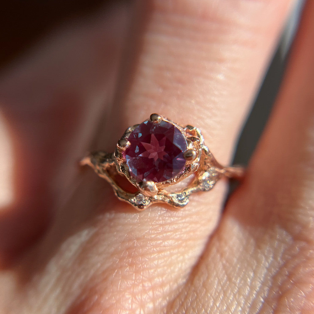 Naples Alexandrite Half Halo