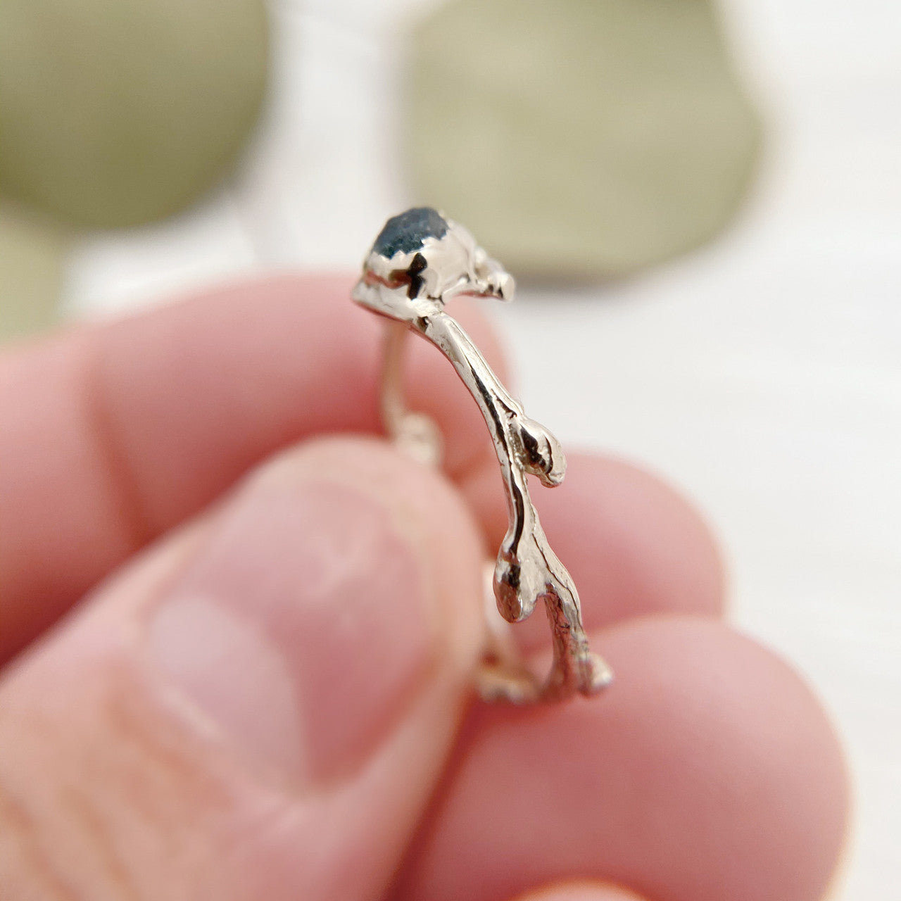 Verona Rough Sapphire Ring
