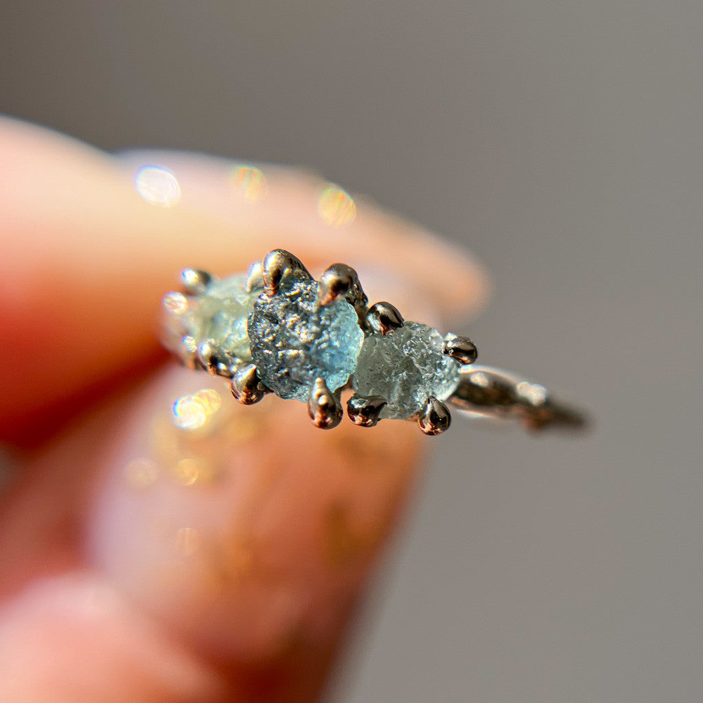 Naples Montana Sapphire Three Stone