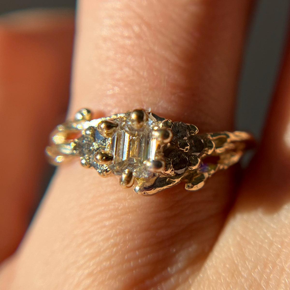 OOAK - Feyre Emerald Cut Diamond Ring